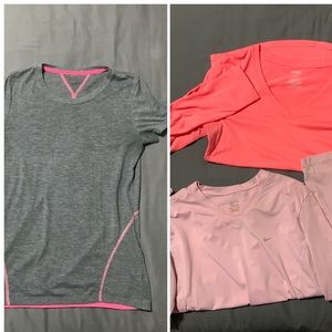 Reserved for buyer- Pink and gray workout tops-Nike and Danskin